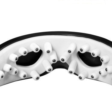 Close-up of a white shoe sole with black tread pattern on a white background