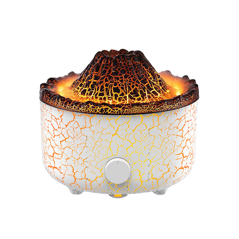 Decorative lamp with cracked design on a white background