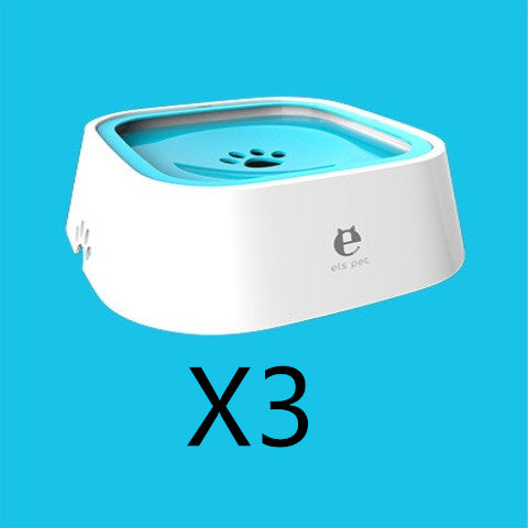 White and blue pet water fountain with 'X3' on a blue background