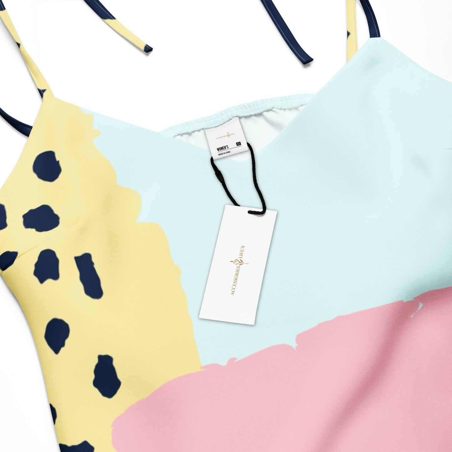 Flowy Tie - Strap Midi Dress with Built - in Bra - Dresses - AccessoriesLifes