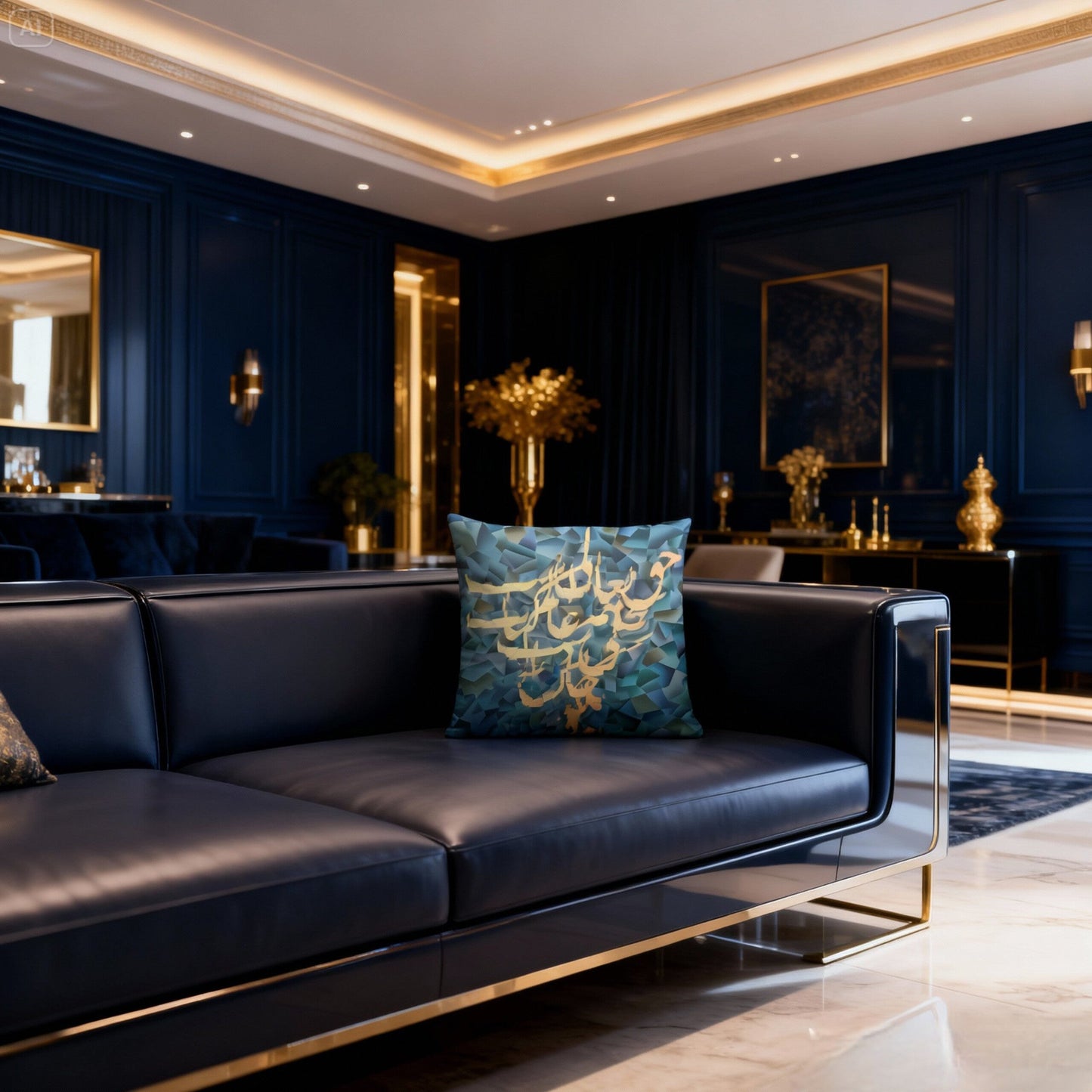 Luxury Art Pillow – Persian Calligraphy Hand - Painted Design | Decorative Cushion - Home Decor - AccessoriesLifes