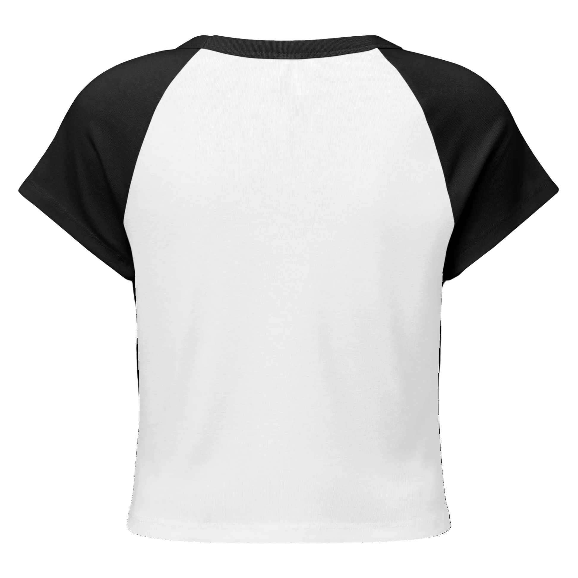 Raglan baby tee back view showing contrast sleeves detail
