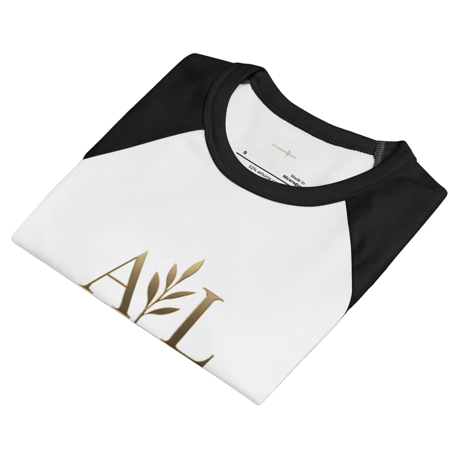 Women's raglan baby tee back view showing fitted silhouette
